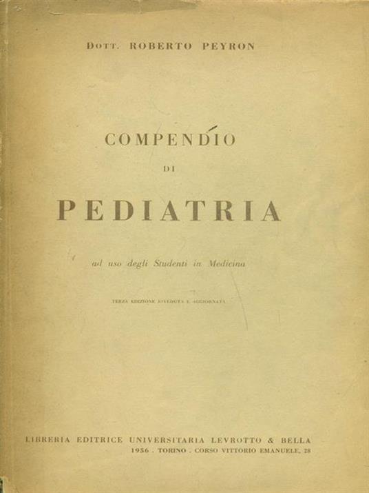 Compendio di pediatria - Roberto Peyron - copertina