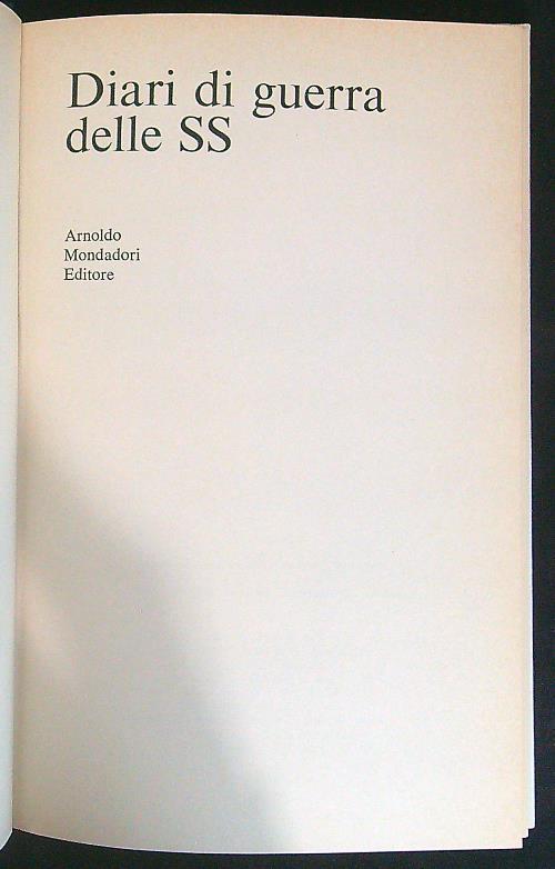 Diari di guerra delle SS