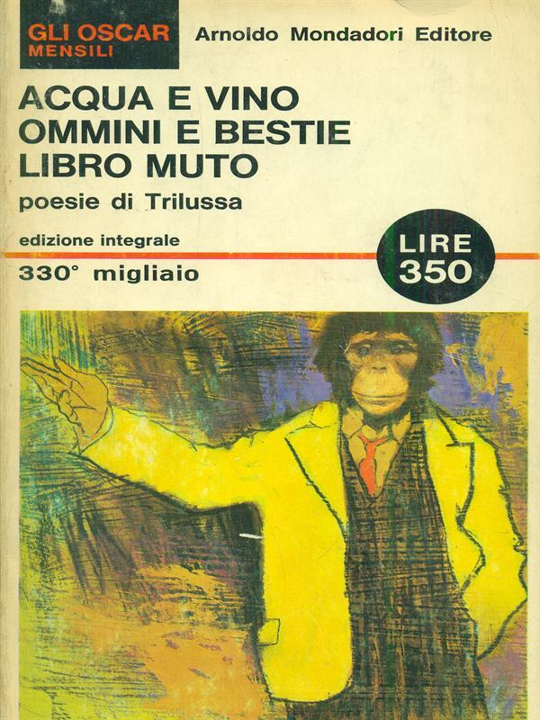 Acqua e vino ommini e bestie libro muto