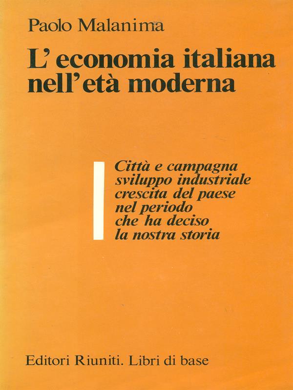 L' economia Italiana nell'età moderna