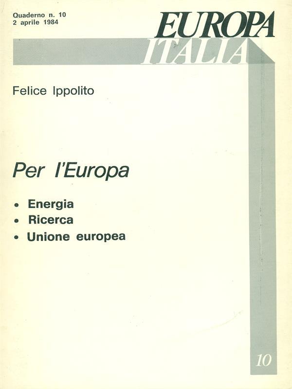 Europa - Italia Quaderno n. 10 / 2 aprile 1984
