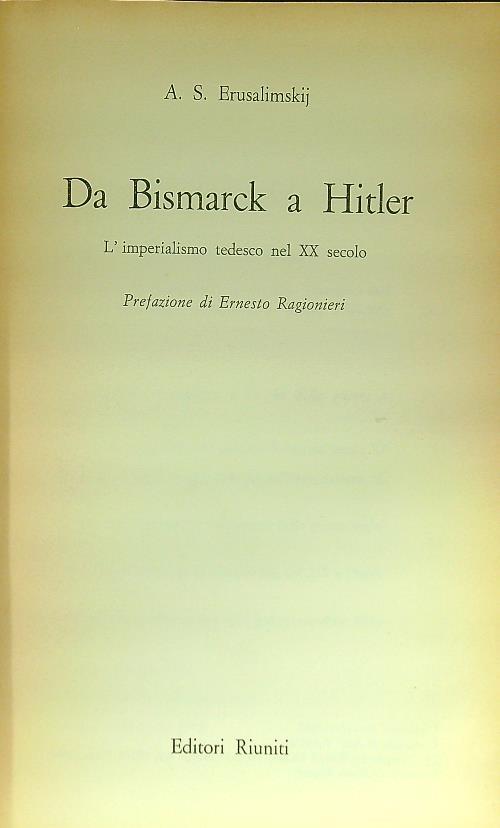 Da Bismarck a Hitler. 1890-1945