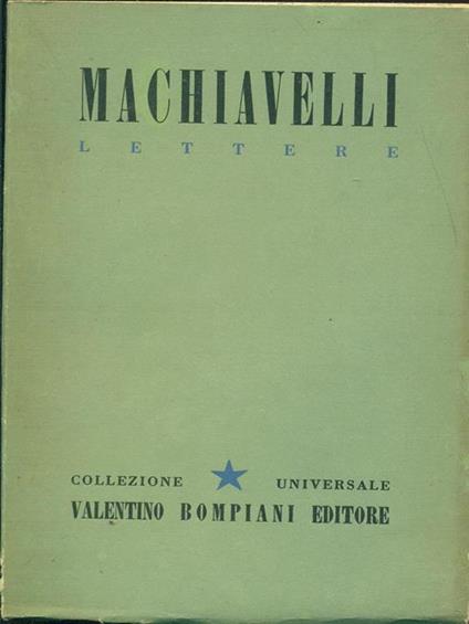 Lettere - Niccolò Machiavelli - copertina