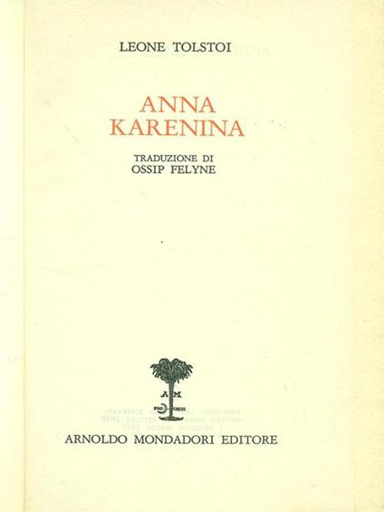 Anna Karenina - Lev Tolstoj - copertina