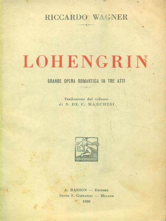 Lohengrin - E. Wagner - copertina