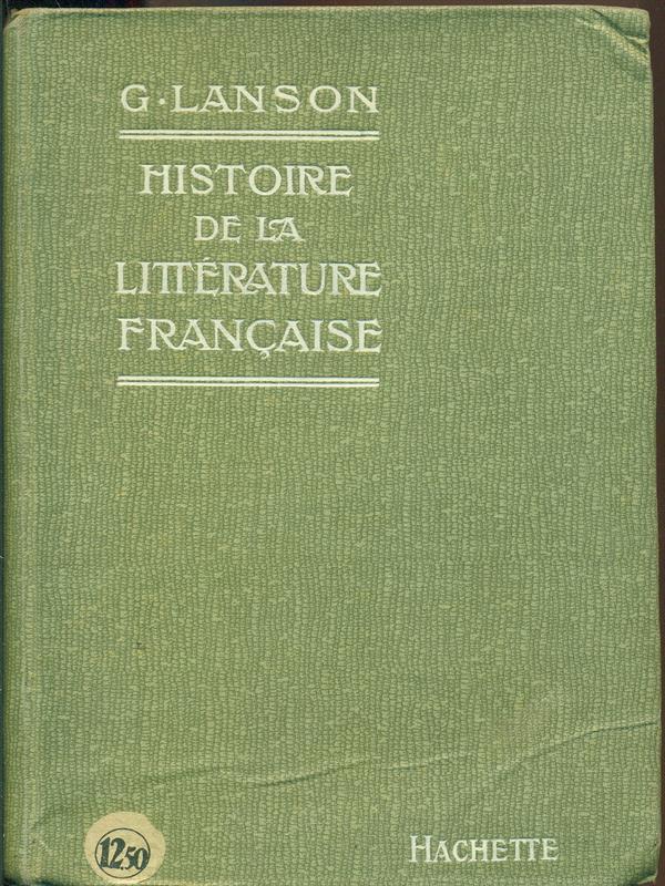Historie de la litterature francaise