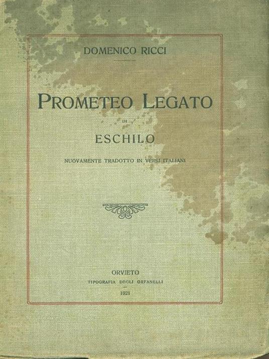 Prometeo Legato di Eschilo - copertina