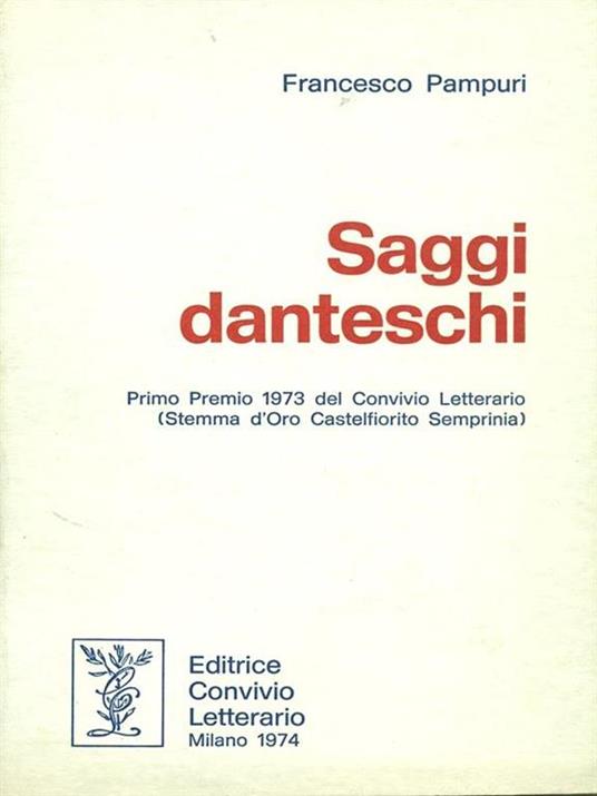 Saggi Danteschi - copertina