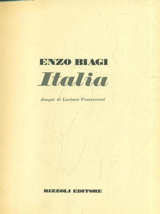 Italia - Enzo Biagi - copertina