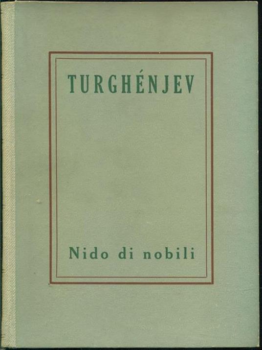 Nido di nobili - Ivan Turgenev - copertina
