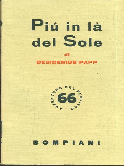 Più in là del sole - Desiderius Papp - copertina