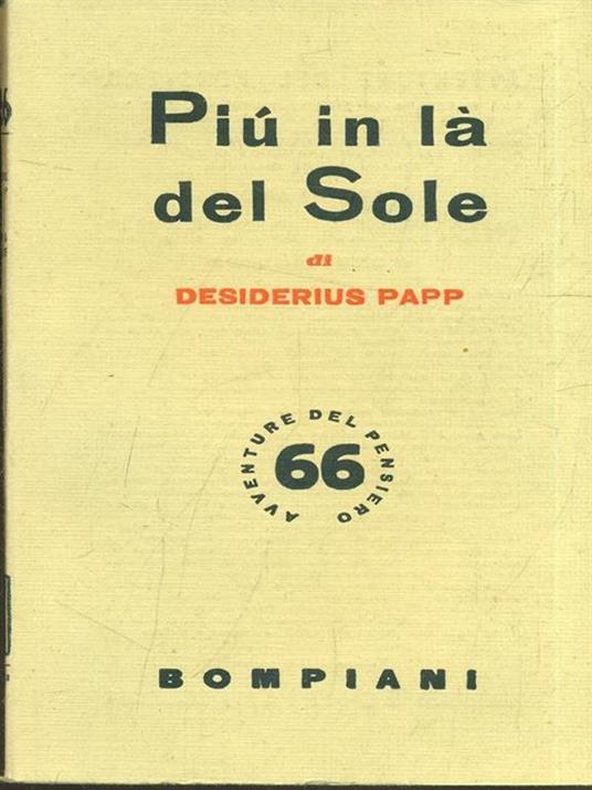 Più in là del sole - Desiderius Papp - copertina