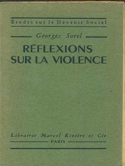 Reflexions sur la violence - Georges Sorel - copertina