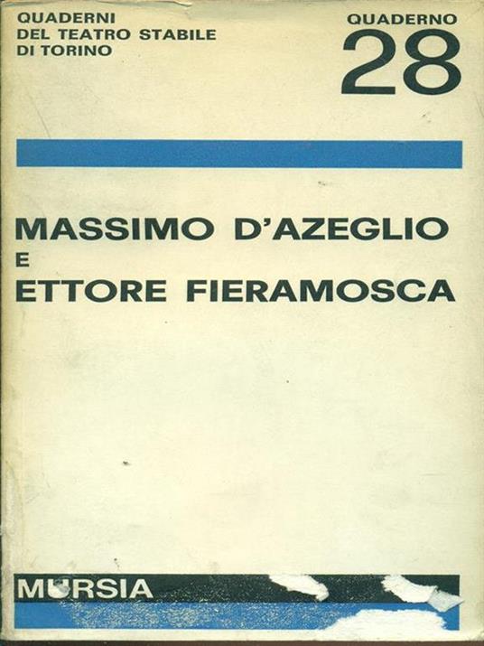 Massimo D'Azeglio e Ettore Fieramosca - copertina