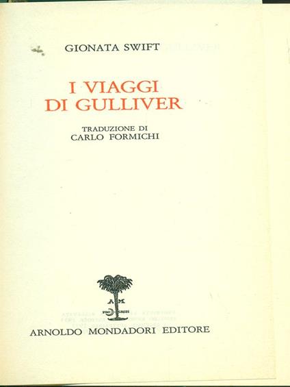 viaggi di Gulliver - Gionata Swift - copertina