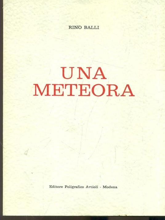 Una meteora - Rino Balli - copertina