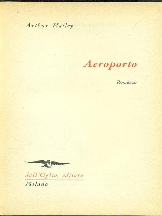 Aeroporto - Arthur Hailey - copertina