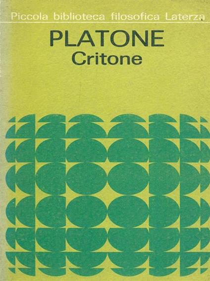 Critone - Platone - copertina