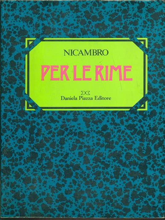 Per le rime - Nicambro - copertina