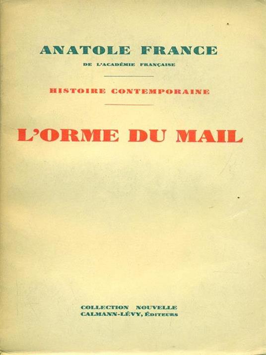 L' orme du mail - Anatole France - copertina