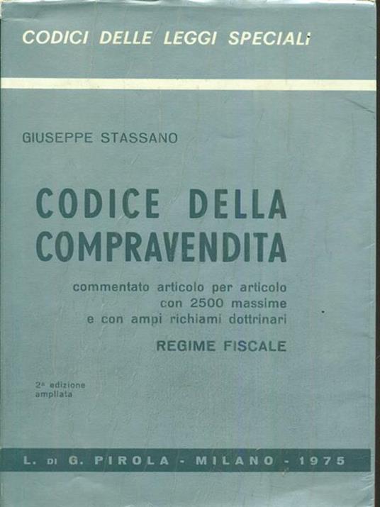 Codice della compravendita - copertina
