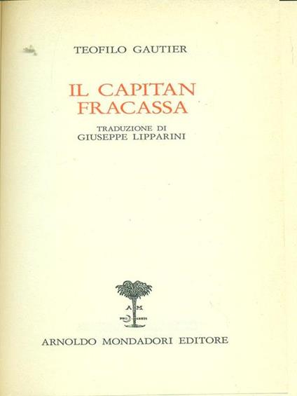 Il capitan Fracassa - Théophile Gautier - copertina