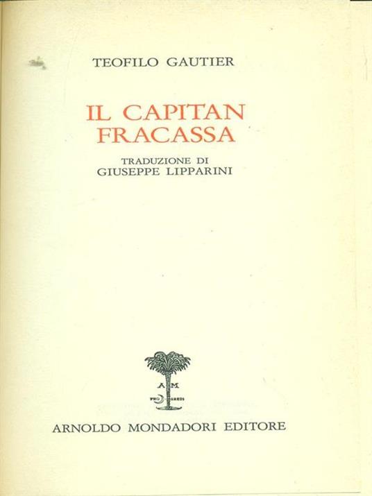 Il capitan Fracassa - Théophile Gautier - copertina