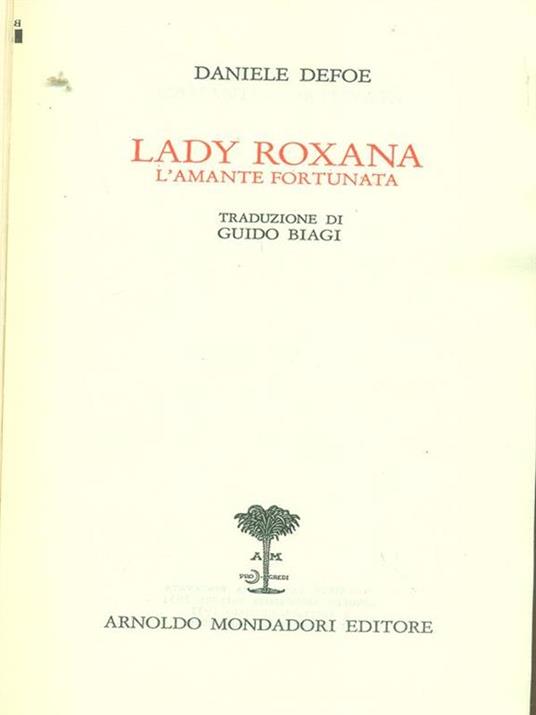Lady Roxana - Daniel Defoe - copertina
