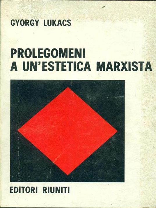 Prolegomeni a un'estetica marxista - György Lukács - copertina