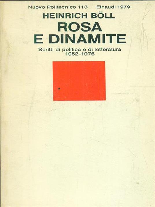 Rosa e Dinamite - Heinrich Böll - copertina