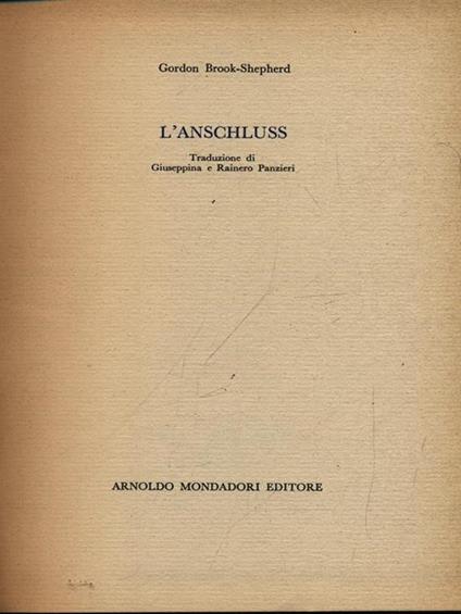 L' Anschluss - Gordon B. Shepherd - copertina