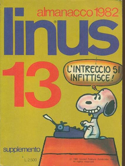 Linus 13. Almanacco 1982 - copertina