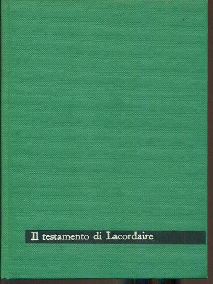 Il testamento di Lacordaire - copertina