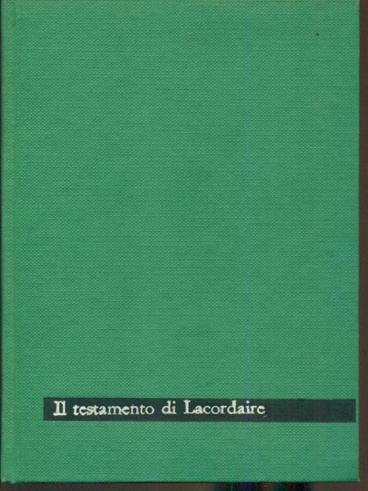 Il testamento di Lacordaire - copertina