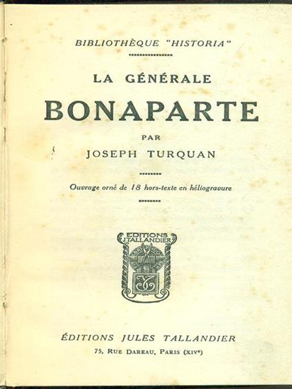 La generale Bonaparte - copertina