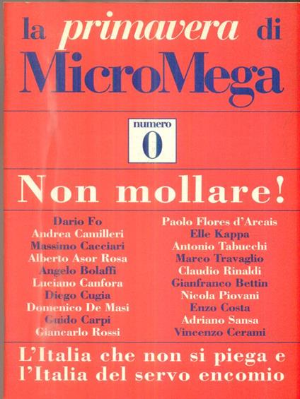 La primavera di MicroMega n. 0/2001 - copertina