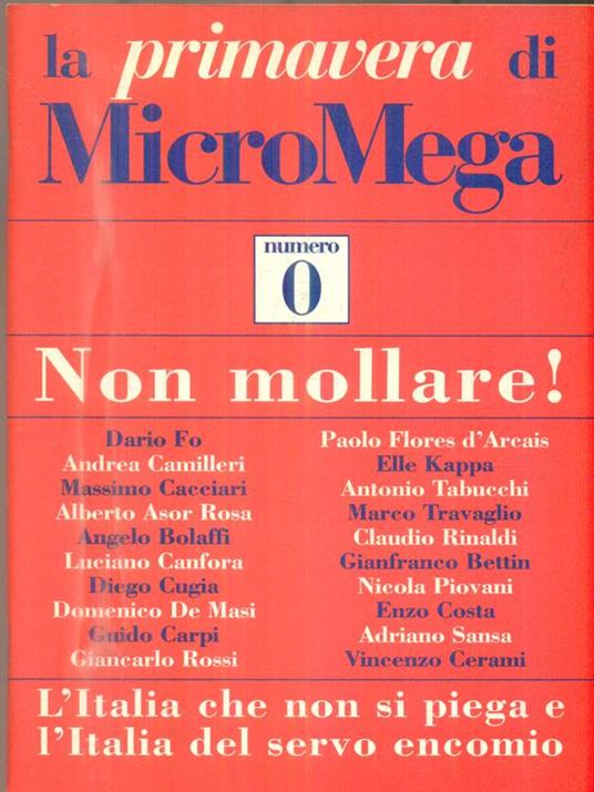La primavera di MicroMega n. 0/2001 - copertina