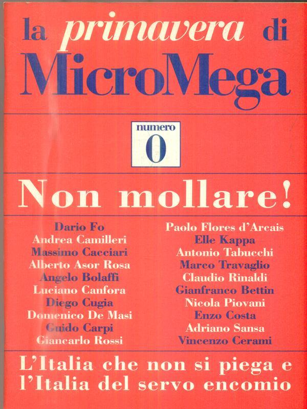 La primavera di MicroMega n. 0/2001