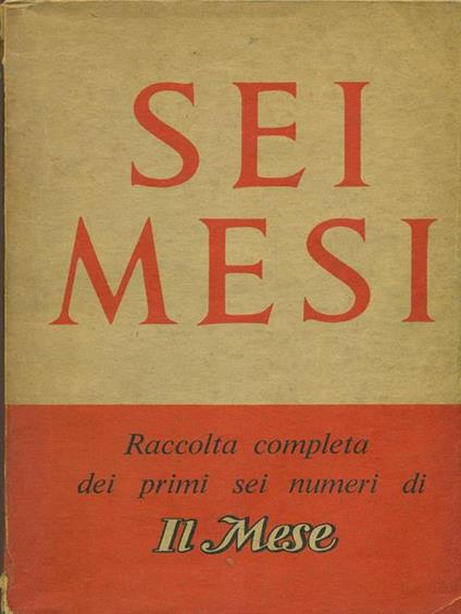 Sei mesi - copertina