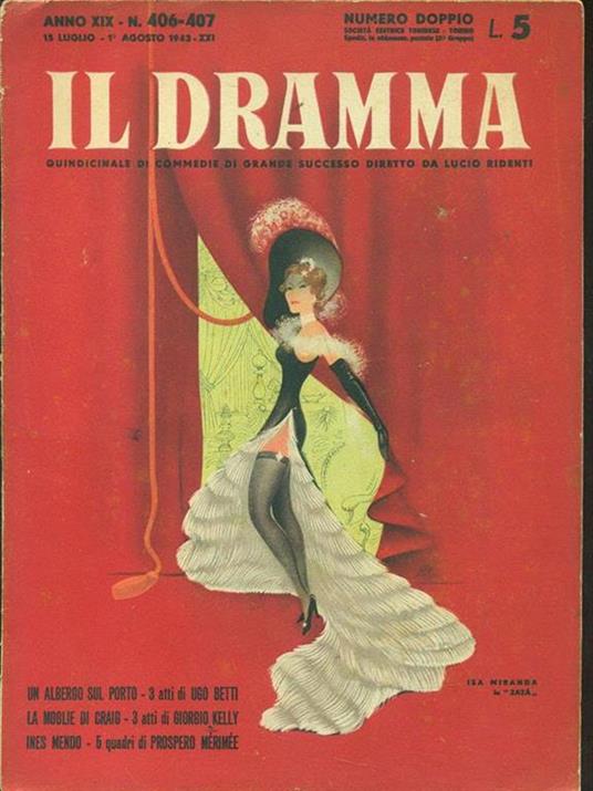 Il Dramma n. 406-407/1943 - copertina