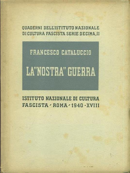La  nostra guerra - Francesco Cataluccio - copertina