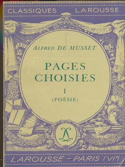 Pages choisies I - Alfred de Musset - copertina