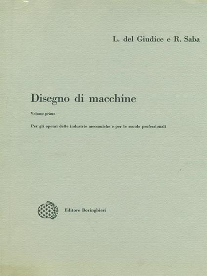 Disegno di macchine volume 1 - copertina