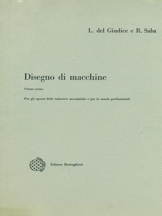 Disegno di macchine volume 1 - copertina