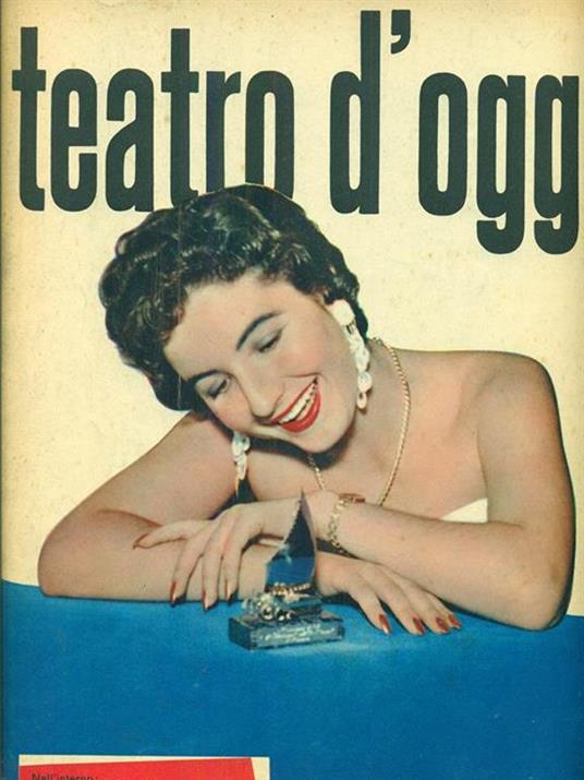 Teatro d'oggi n7-8 /luglio-agosto 1954 - copertina