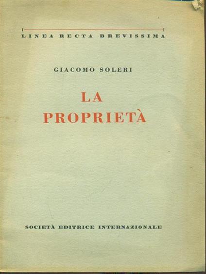 La proprieta - copertina