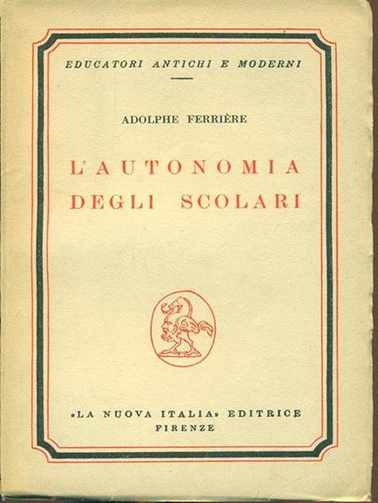 L' autonomia degli scolari - copertina