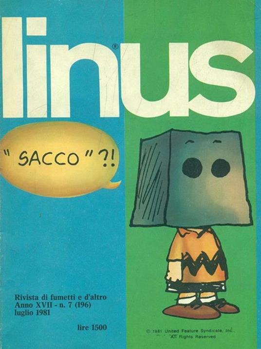 Linus n. 7/1981 - copertina