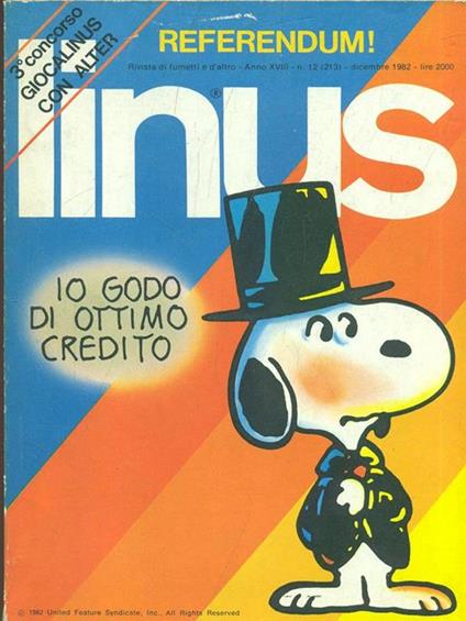 Linus n. 12/1982 - copertina