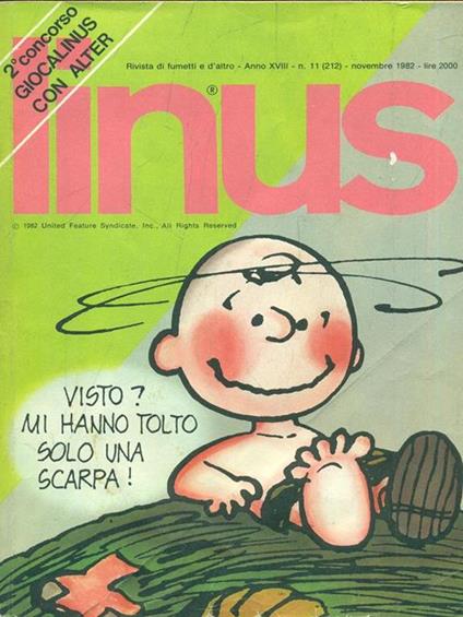 Linus Anno XVIII - n. 11 (212) 1982 - copertina